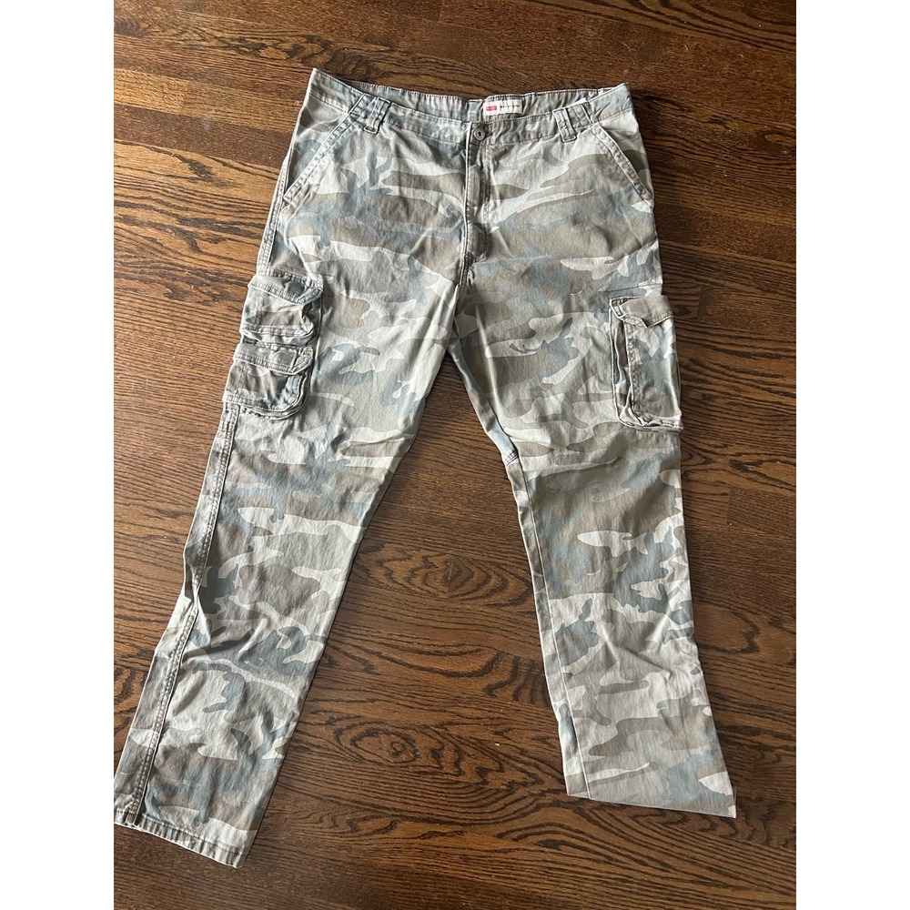 Wrangler Men's Camouflage Regular Taper Cargo Pants - Olive/Tan 40 X 32